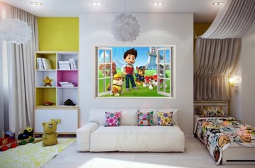 НАСТЕННЫЕ НАКЛЕЙКИ Окно PAW PATROL 58 70x46 см
