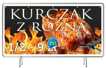 Baner REKLAMA 2,5x1,25 - Kurczak z Rożna SZYLD