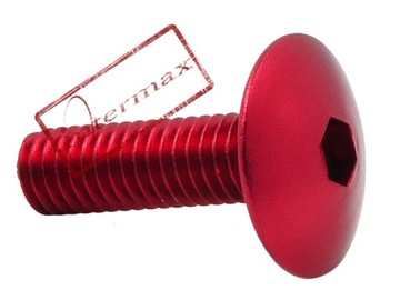 5 болтов для алюминиевого обтекателя M6 x 20 мм, КРАСНЫЕ