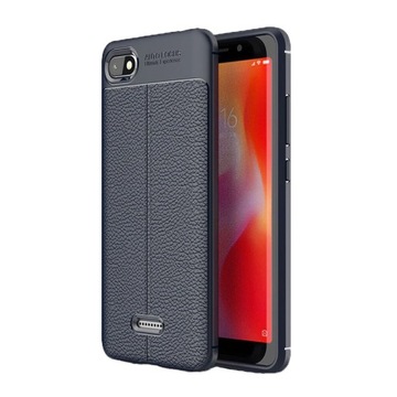 Etui Ipaky Leather Case Xiaomi Redmi 6A Granatowe