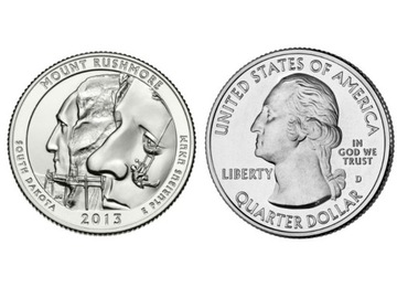 25 C Parki USA Mount Rushmore Memorial 2013 D