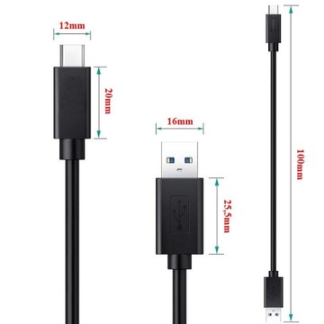 Кабель USB2.0–USB-C USB типа C, 1 м