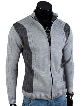 SWETER Rozpinany ZAMEK N58 Szary__XL_PRODUKT_PL