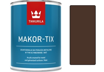 TIKKURILA MAKOR-TIX EMALIA NA DACH BRĄZ CZEKOLADOWY 3L