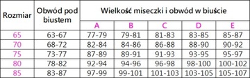 BIUSTONOSZ KORONKOWY Henderson Kassidy regulowane ramiączka PUSH-UP - 70E