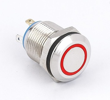 Przycisk PBW-12A bistabilny 2A 250V czerwone podśw