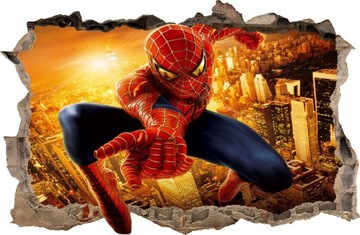 NAKLEJKI NA ŚCIANĘ Dziura SPIDERMAN 64 100x65