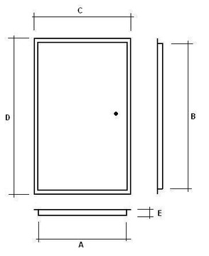 Ревизионная дверца из АБС-пластика 25x40см 06360