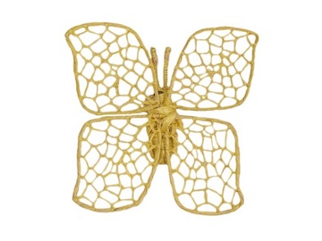 żółty MOTYL śliczny MOTYLEK dekoracja do powieszenia na firankę 10 cm
