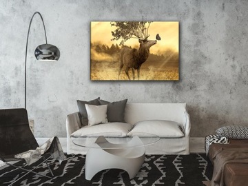 Картина ОЛЕНЬЯ ЛЕС Большая для спальни на холсте