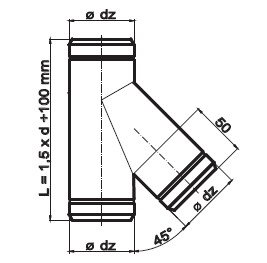 фото ориг. №2, Tee 45 steps galvanized fi 200 darco trs200/ 45-oc