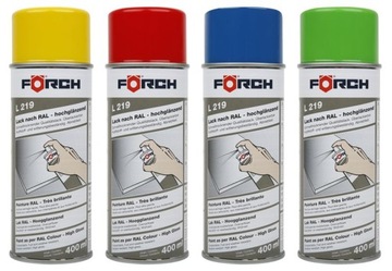 FORCH L219 SPRAY, очень хороший глянец RAL 1003. КАЧЕСТВО 400мл