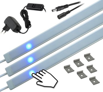 Podszafkowa listwa LED prosta 3x50cm REG DOTYKOWA