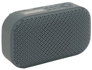 RADIO PRZENOŚNE FM ALARM LCD -SZARE