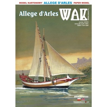 WAK 4/16 - Żaglowiec Allege d'Arles 1:100