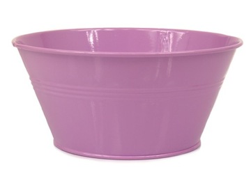 MISKA MISECZKA MISA metalowa liliowa 19,5 cm