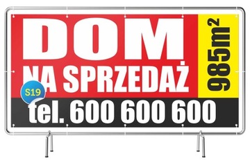 Solidny Baner 2x1m Na sprzedaż DOM/Działka