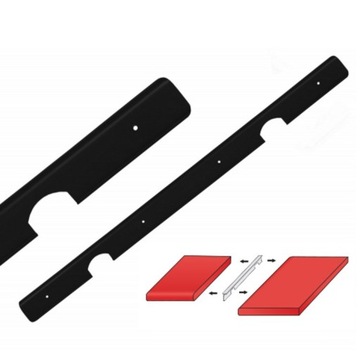 Listwa kątowa do blatu 38mm czarny mat R-3 L-920