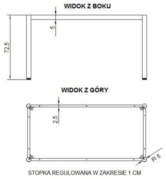 Каркас письменного стола КРУГЛЫЙ - 140x80 D