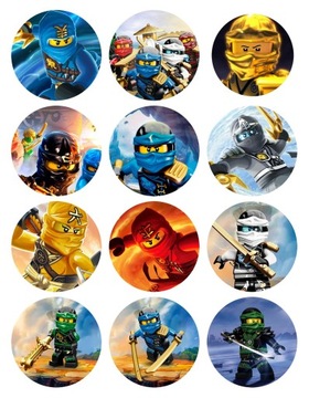 OPŁATEK NA MUFFINKI Ninjago Spinjitzu 12szt