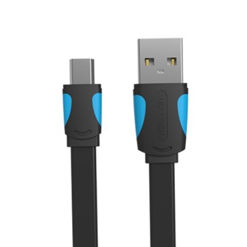 Плоский USB-кабель VENTION HQ из бескислородной стали — Mini USB, 0,5 м