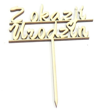 TOPPER 'Z okazji urodzin' DO PREZENTU NA TORT KX22