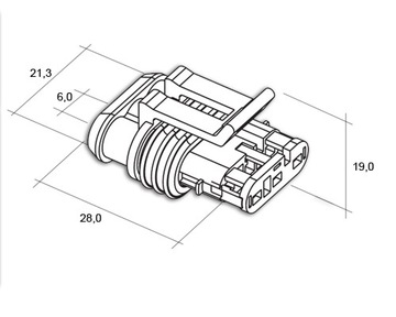 Разъем Superseal 1,5 (3-контактный)