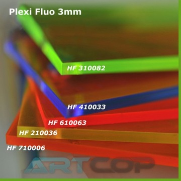 Plexi Fluo Yellow PLEXI толщиной 3 мм — на заказ