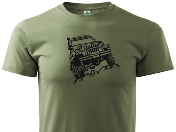 OFROADOWA KOSZULKA T-SHIRT KHAKI JEEP WRANGLER TJ