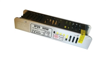 ZASILACZ DO LED MODUŁOWY 60W 12V 5A MONTAŻOWY CCTV