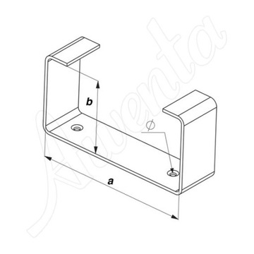 Кронштейн для плоских вентиляционных каналов ПВХ 75х150мм.