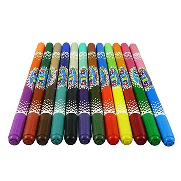 Dwukolorowe MAZAKI dla dzieci ZESTAW 24 Kolory Carioca FLAMASTRY dwustronne