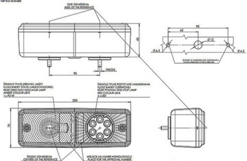 фонарь задний Экскаватор Вилочный погрузчик JCB CAT CASE 12/24V Leda