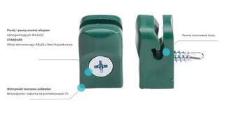 Przelotka na wkręt do siatki ogrodzenie słup 100sz