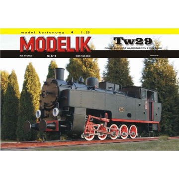 Modelik 8/11 Tw29 polski parowóz wąskotorowy 1:25