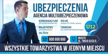 Solidny Baner reklama - Ubezpieczenia Kredyty 3x1m
