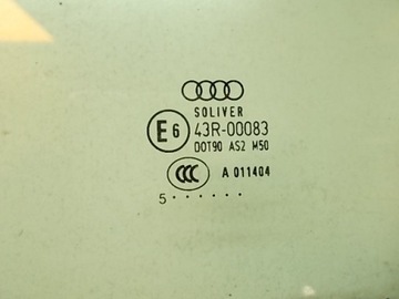 AUDI A6 C6 05R SKLO (OKNO) DVEŘE LEVÝ PŘEDNÍ