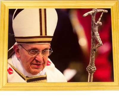 OBRAZ OJCIEC ŚWIĘTY FRANCISZEK PAPIEŻ 20 x 26