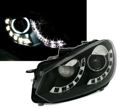 FEUX CCFL ANGEL EYES VW GOLF 6 DRL NOIRS - milautoparts-fr.ukrlive.com