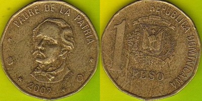 Dominikana 1 Pesos 2002 r.