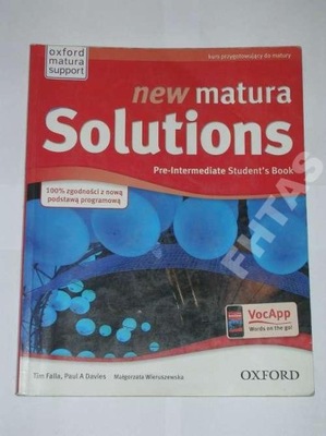 NEW MATURA SOLUTIONS PRE-INTERMEDIATE PODRĘCZNIK
