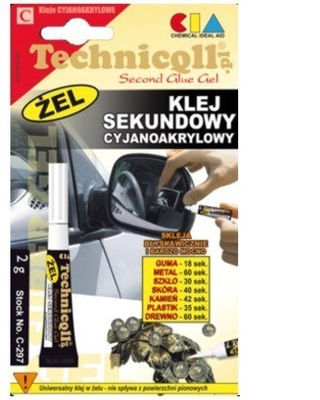 KLEJ SEKUNDOWY ŻEL 2g - Technicqll