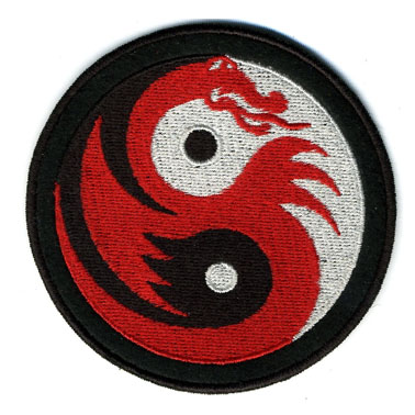 Naszywka Yin Yang SMOK -Red Dragon- HAFT