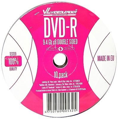 Płyty DVD-R 9,4GB 50szt VideoLeader Dwustronna