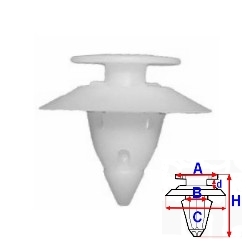 Кліпси бампера накладки бампера ford ka 10sztuk фото №1