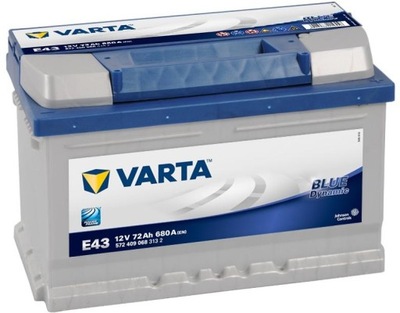 Akumulator 72Ah 680A P+ Varta Blue E43