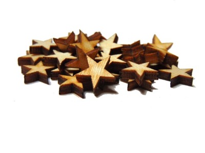 drewniane Gwiazdki 30 szt świąteczne ozdoba drewna