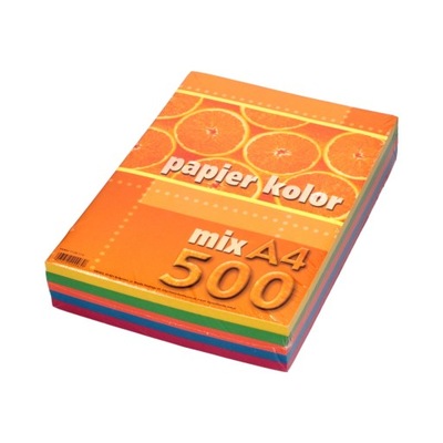 Papier ksero A4 80g mix kolorów ryza = 500ark