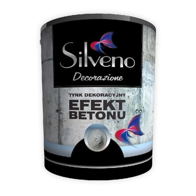 TYNK DEKORACYJNY EFEKT BETONU 8KG SILVENO BETON !!