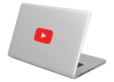 Naklejka na MacBooka dla youtubera YouTube Play